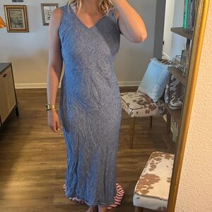 Karen Kane Heather Blue Maxi Dress